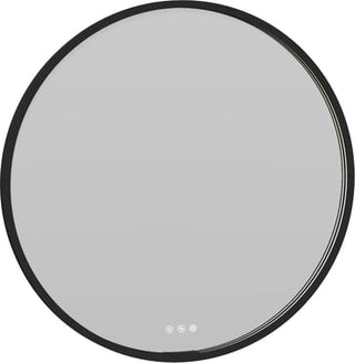 Dansani Moon rammespejl Ø75 cm med LED lys, sort