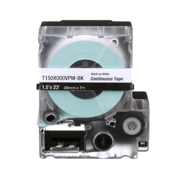 Label kassette for MP300. Selvlaminerende label, Hvid, Vinyl, B38,1MM, L12,7MM
