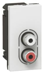 Mulitmedieudtag Mosaic Audio 2x RCA hun 1M hvid