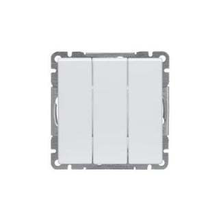 Afbryder TRIPEL ((semi-komplet)) 16A 1M Hvid