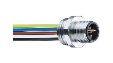 Indbygningsstik M12 5-pin han lige05 m  RSFM 5/0 5 M