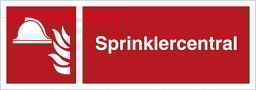 Brandskilt 'Sprinklercentral' ((12A3)) plast