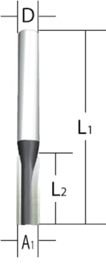 Fræsejern D-47385 4mm 1-Skærs