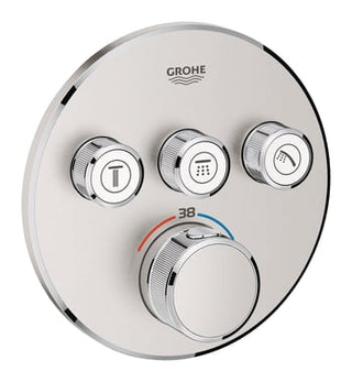 GROHE Grohtherm SmartControl termostat udv. del, rund 3SC, SuperSteel