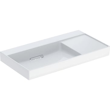 Geberit ONE håndvask 90 x 48 cm u/hanehul, hvid/KeraTect, blank hvid