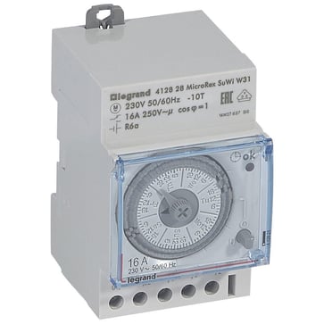 MicroRex Auto SuWi QW31 Analog Ugeur 16A 1-Skiftekontakt 3M