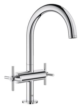 GROHE Atrio New Classic togrebs håndvaskarmatur, 166 mm tud, m/løft-op bv, krom