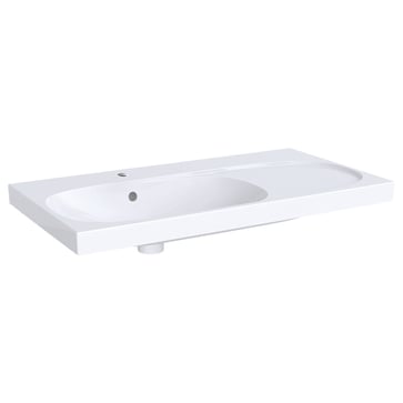 Geberit Acanto håndvask tv 900x168x482mm t/møbel/bolt hvid porcelæn KeraTect