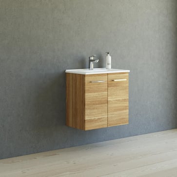 Dansani Mido mini møbelpakke 61 cm 2 låger, vask, varm eg