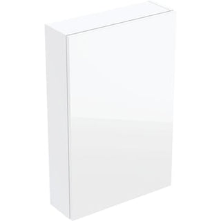 Geberit overskab rektangulært 1 låge 45 x 70 cm korpus hvid højglans/forside hvid glas blankt