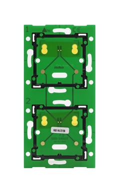 Dobbelt vertikal vægmonteret busprint til Niko Home Control til brug med buskobler