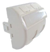 Dataudtag vinklet mosaic 2 x Leviton keystone konnekter hvid