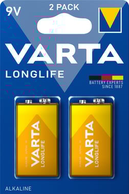 Varta batteri LONGLIFE 9V 2-PAK