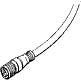 10m kabel 8 x 0,34, M12 hunstik, lige M12-C103