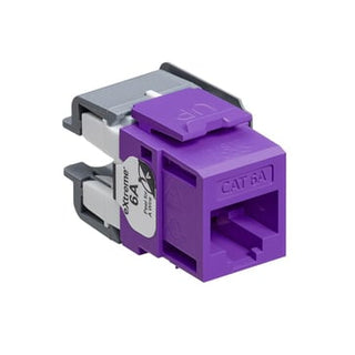 Modular jack eXtreme KAT6A UTP RJ45 110-style enkle stk pakke Lilla