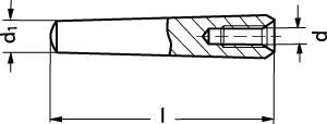 Koniske stifter indvendig gevind DIN 7978 / ISO 8736