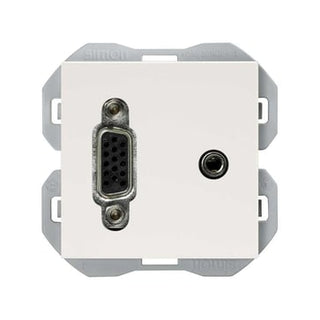 Simon 270 VGA-Minijack udtag mat hvid