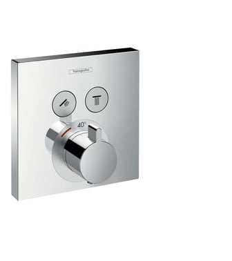 hansgrohe ShowerSelect termostatarmatur til indbygning med afspærring til 2 udtag krom