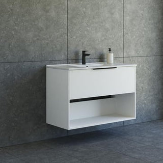 Dansani Mido møbelpakke 101 cm 1 sk m/hylde, vask, glat, hvid