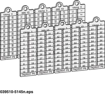 Legrand Viking 3 klemmemærkning 1-100 horisontal 5MM