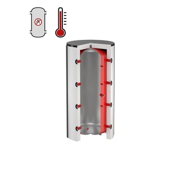 Flamco PS bufferbeholder 1000L til centralvarme uden isolering