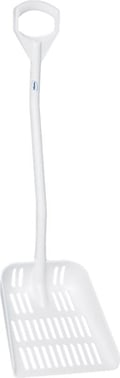 Vikan Ergonomisk skovl med drænhuller 380 x 340 x 90mm 1145mm hvid