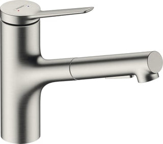 hansgrohe Zesis M33 etgrebsbatteri 219 mm tud t/kv/udtr.br, Steel-optik