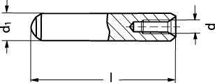 Ø14 m6X80 cylindrisk stift med indvendig gevind M8
