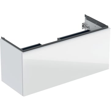 Geberit Acanto underskab til håndvask 120 cm 1 sk + 1 indv sk hvid glas blankt/håndtag hvid mat