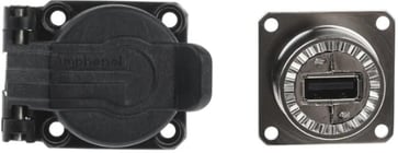 Amphenol USB-støvdæksel, USBF-serien Kvadratisk flange