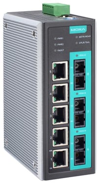 MOXA EDS-408A-1M2S-SC, 8-port Managed Layer 2 Ethernet Switch, 1x Multimode + 2x Singlemode fiber SC