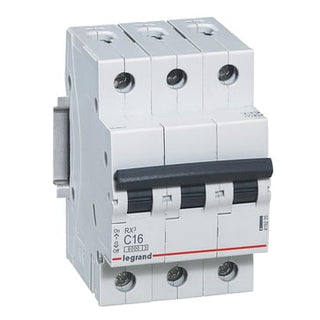 RX3 MCB automatsikring C16 3pol 3M 6000A