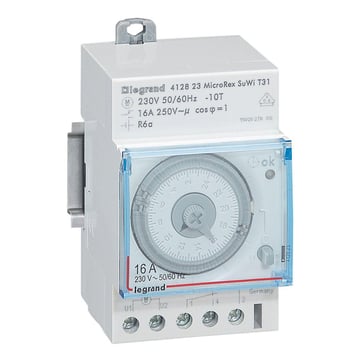 MicroRex Auto SuWi QT31 Analog Døgnur 16A 1-Skiftekontakt 3M