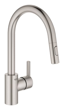 GROHE Feel køkkenarmatur med C-tud bruser dual SuperSteel