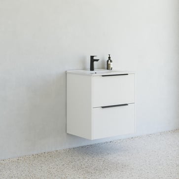 Dansani Mido møbelpakke 61 cm 2 sk, vask, stribet hvid mat
