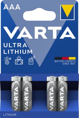 Varta batteri Ultra Lithium AAA 4-pak