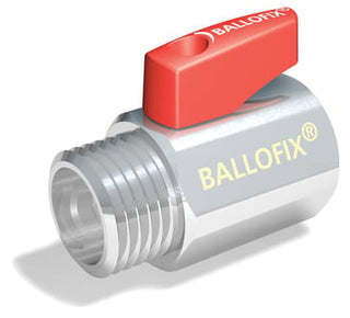 Ballofix muffe/nippel 1/2" rødt greb