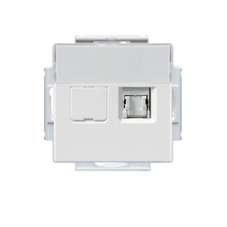 Dataudtag m/konnektorer ((semi-komplet)) 2xRJ45 1M Hvid