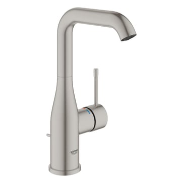 GROHE Essence etgrebs håndvaskarmatur 127 mm tud m/bv, Supersteel messing