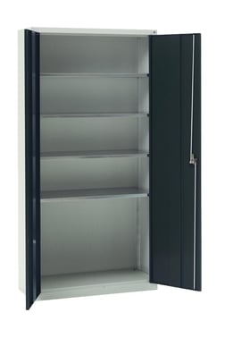 Blika Blackbolt materialeskab MS-1 med 4 hylder RAL 7035/9005