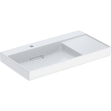 Geberit ONE håndvask 90 x 48 cm hanehul, hvid/KeraTect, blank hvid