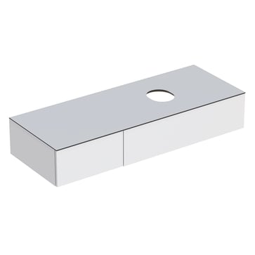 Geberit Variform vaskeskab 1350x510x235mm 2skuffer hvid spånplade lak