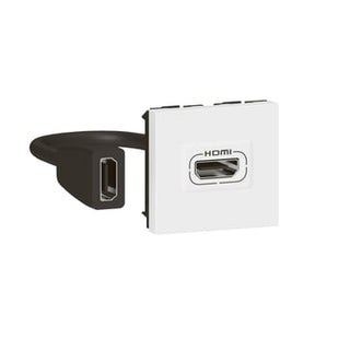 Mosaic AV HDMI udtag forlænger 15cm kabel 2M hvid