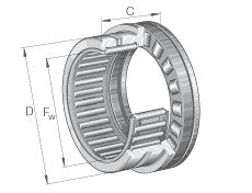 INA nålerule/axialkugleleje type NKXR
