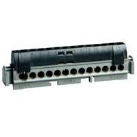 Legrand terminal blok 1x6-25+12x1,5-16MM2,sort L113mm. for DIN direkte IP2X