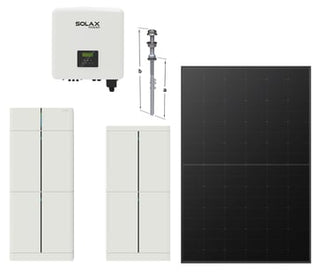Solax komplet pakke med Renusol montagepakke til eternit tag med 28 stk 460Wp paneler 12 kW hybrid i