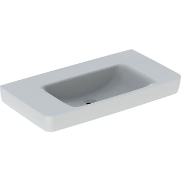 Geberit Renova Plan håndvask, 900 x 480 x 185 mm, m/fralægningsplads, hvid porcelæn KeraTect