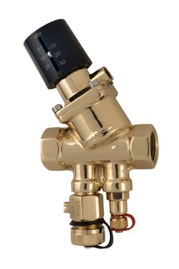 Frese PV Compact SP trykdifferensregulator DN20 M/M 5-30 kPa med trykudtag og aftap