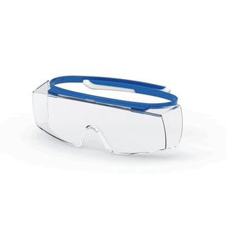 Uvex Super OTG Overtræksbrille 9169.260 Klar Polykarbonat Linse, Marineblå
