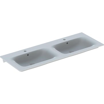 Geberit Renova Plan håndvask, 1300 x 480 x 168 mm, t/møbel, hvid porcelæn